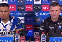 Canterbury Bulldogs coach Cameron Ciraldo's stinging message for players after loss to Sydney Roosters; Stephen Crichton, Jaeman Salmon speak