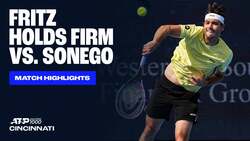 Highlights: Fritz downs Sonego, advances to R4 in Cincinnati 2025 | ATP Tour