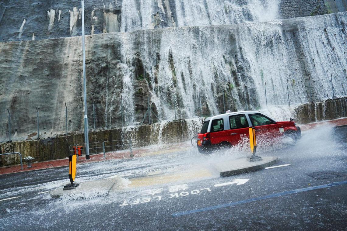 Hong Kong sees record rainstorm warnings as deluge engulfs city