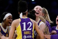 Kelsey Plum banks in a shot at buzzer as Sparks beat Wings to spoil Paige Bueckers' 44-point night