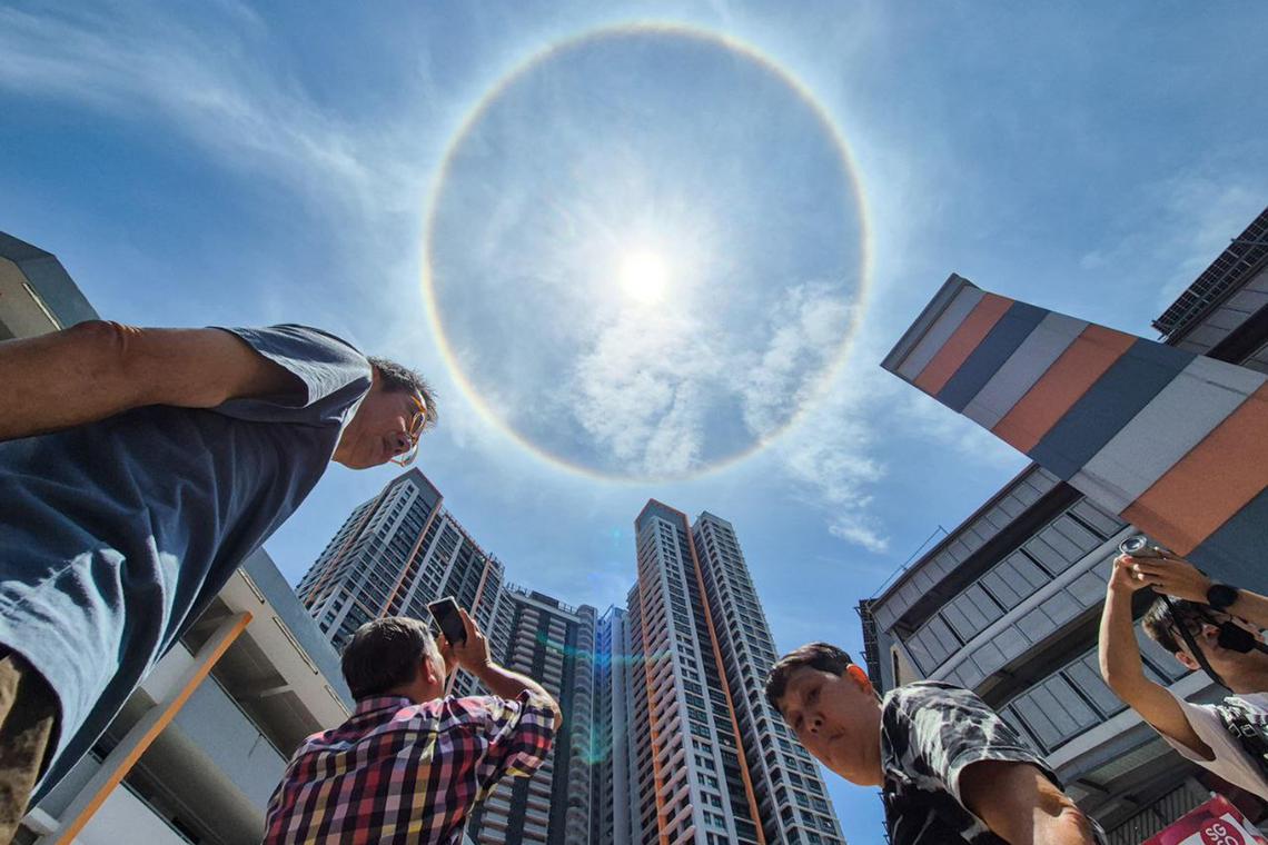 Midday sun halo over Singapore causes delight, pics widely shared online