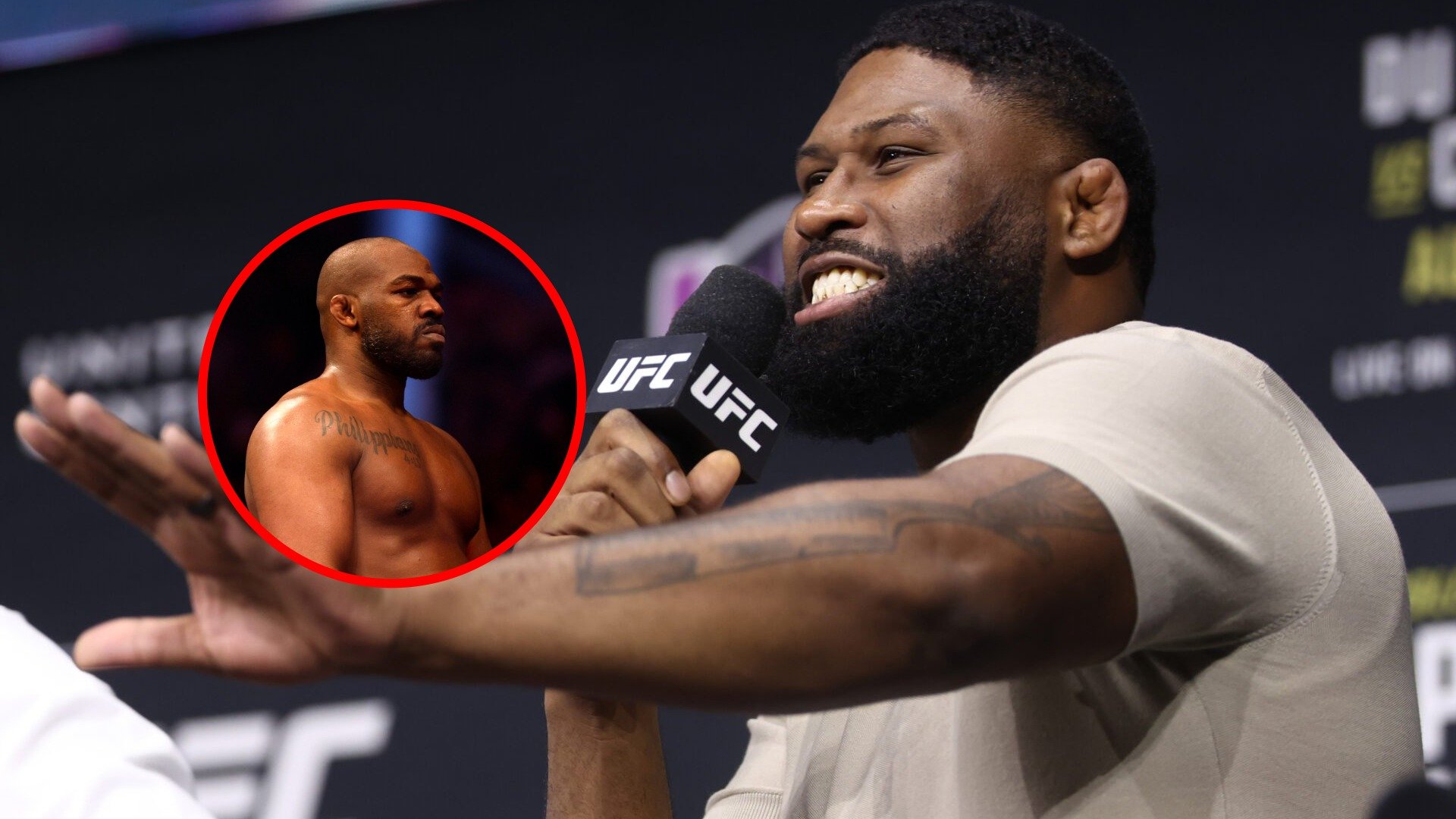 UFC star accidentally starts disrespectful Jon Jones chant at panel: ‘Y’all keep going'